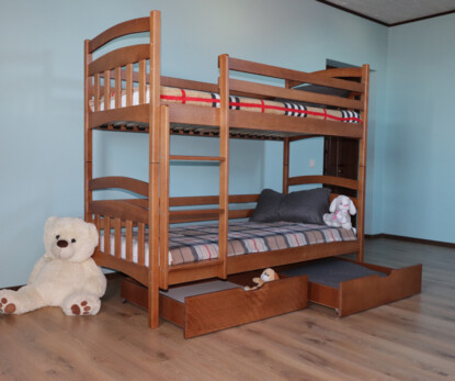 Детская двухъярусная кровать трансформер Бемби (бук) 