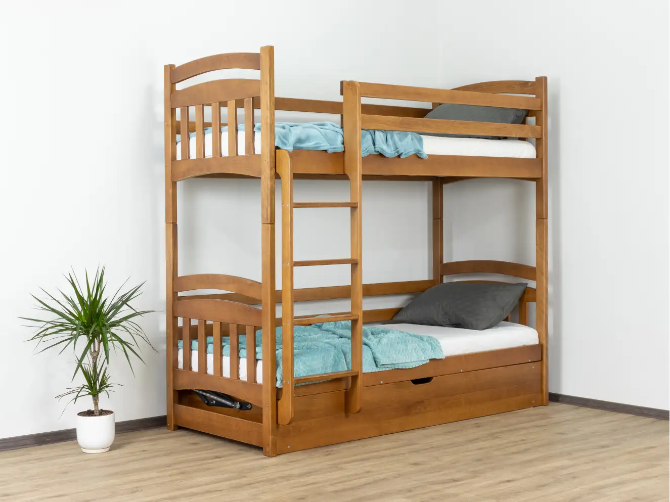 Дитяче двоярусне ліжко трансформер Бембі (бук)