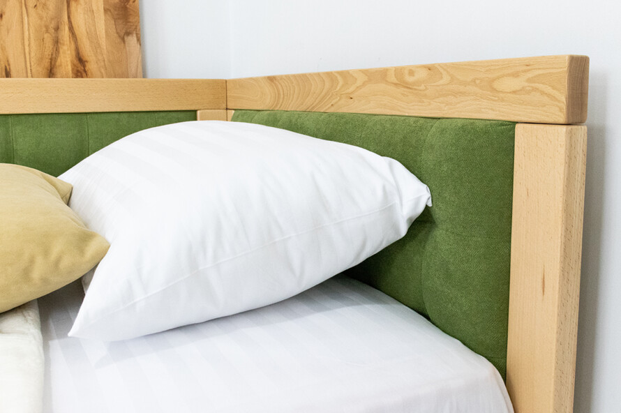 Ліжко з м`якою спинкою Дорі Люкс / Дорі LUXE (бук)