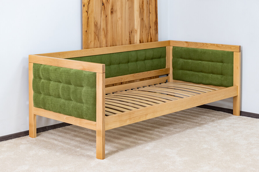 Ліжко з м`якою спинкою Дорі Люкс / Дорі LUXE (бук)