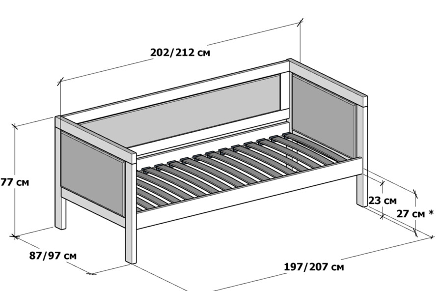 Ліжко з м`якою спинкою Дорі Люкс / Дорі LUXE (бук)