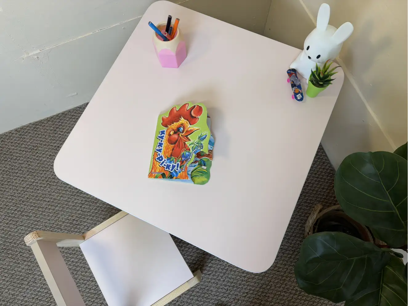 Комплект детский столик и стульчик (розовый)