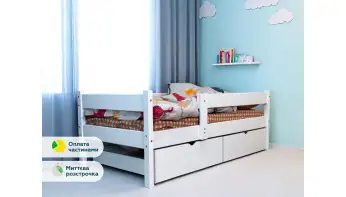 Ліжко дитяче Тотошка (сосна) Колір Білий