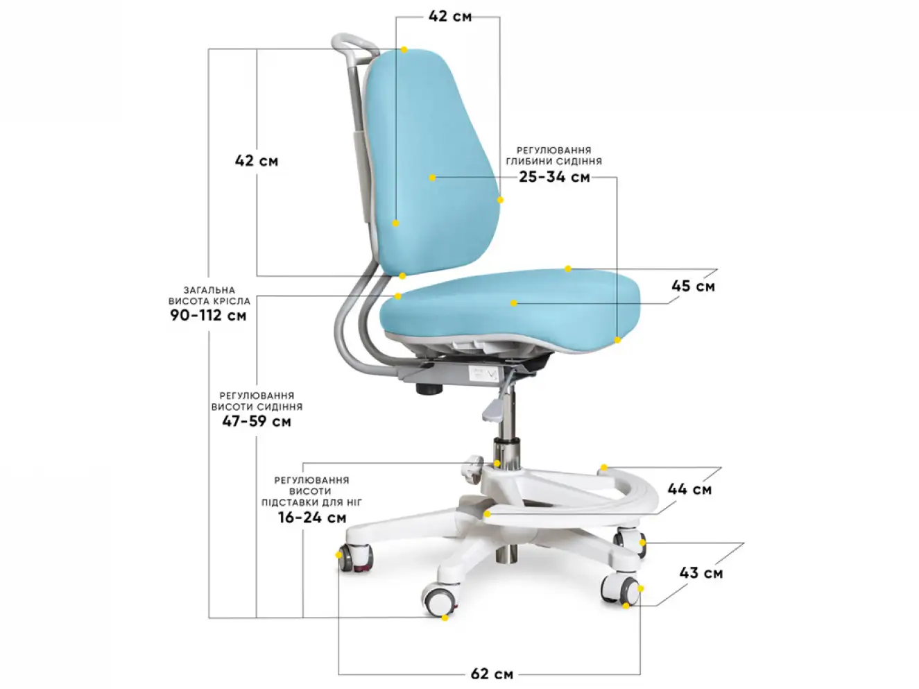 Дитяче крісло Evo-Kids Mio Ergo Lite (Y-507 Lite)