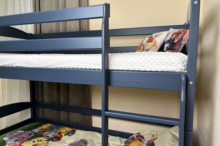 Ліжко дитяче двоярусне Сонечко ДУО (Синій)