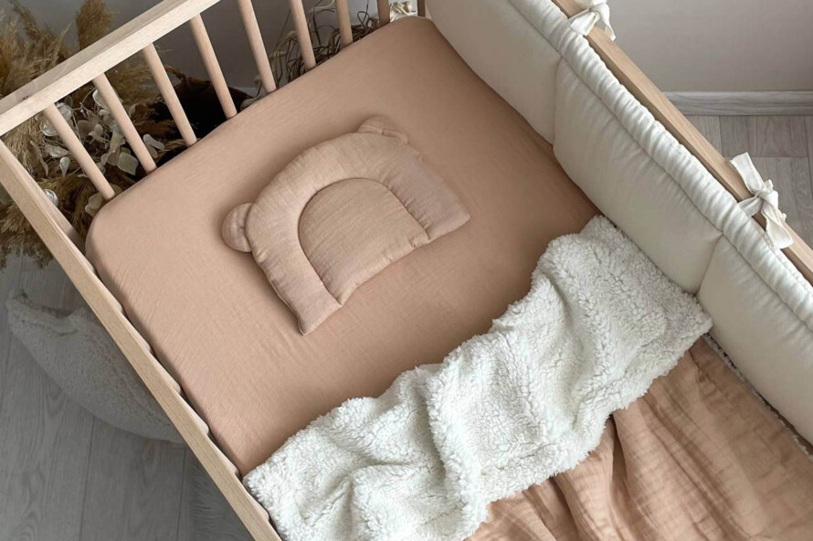 Простирадло муслін 120 х 60 (бежевий)