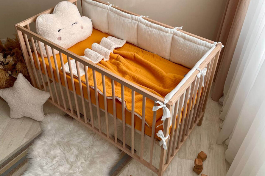 Простирадло муслін 120 х 60 (гірчиця)