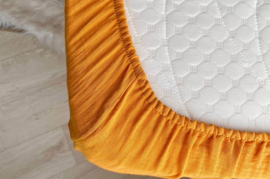 Простирадло муслін 120 х 60 (гірчиця)