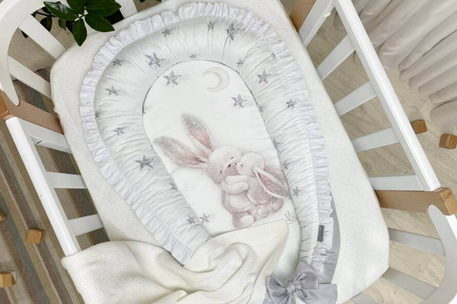 Комплект постельного белья Magic Зайка серебро (серый)