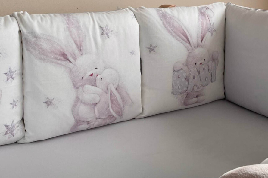 Комплект постельного белья Magic Зайка серебро (серый)