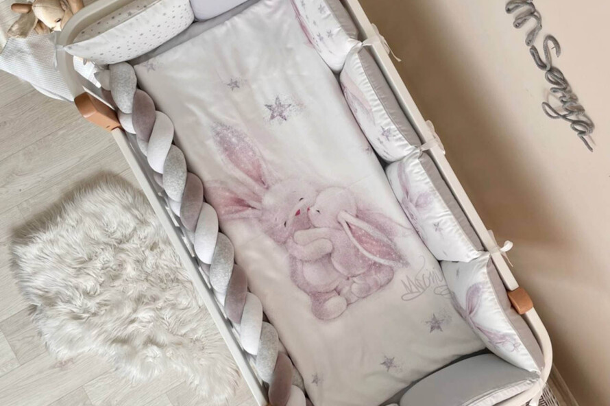 Комплект постельного белья Magic Зайка серебро (серый)