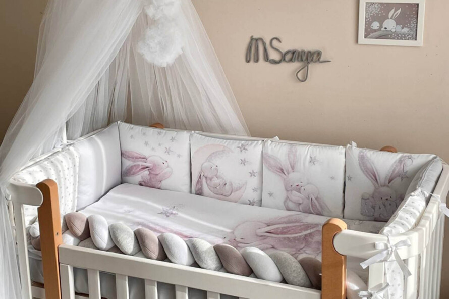 Комплект постельного белья Magic Зайка серебро (серый)