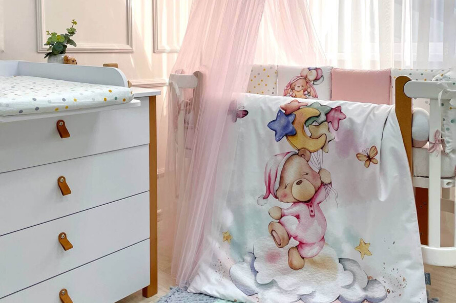 Комплект постільної білизни Ведмедики Гаммі (рожевий)