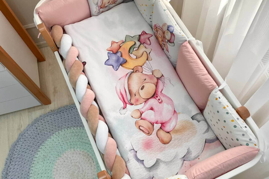 Комплект постільної білизни Ведмедики Гаммі (рожевий)