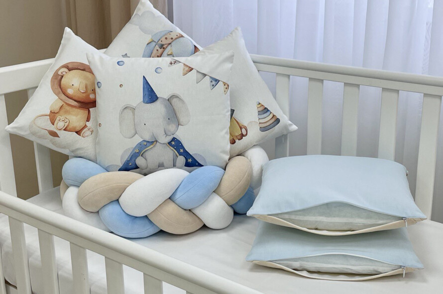 Комплект постільної білизни Арт Дизайн Цирк (блакитний)