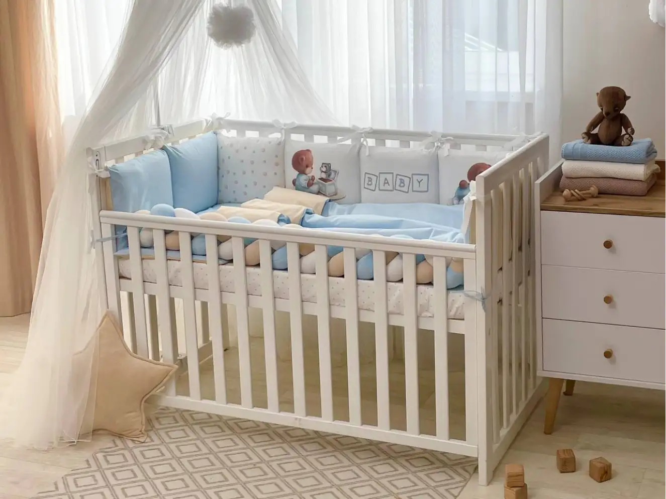 Комплект постельного белья Арт Дизайн Baby Teddy (голубой)