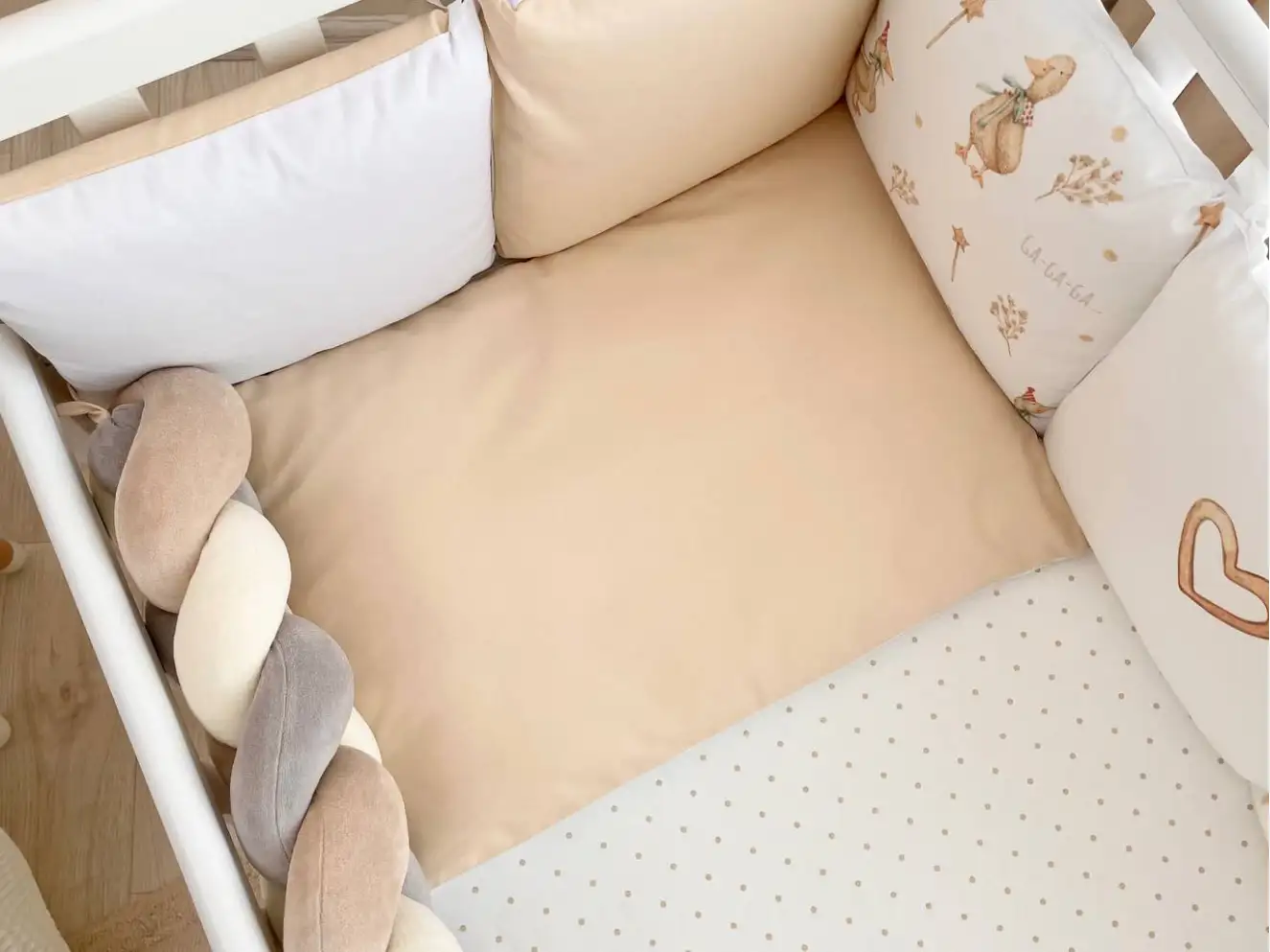 Комплект постільної білизни Арт Дизайн Гусики (бежевий)