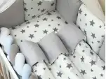 Комплект постільної білизни Happy night Зірки сірі