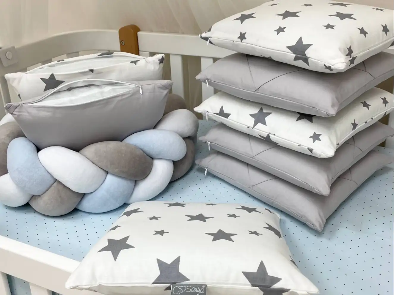 Комплект постільної білизни Happy night Зірки сірі Комплект постільної білизни Happy night Зірки сірі