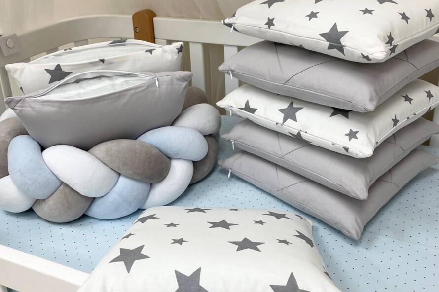 Комплект постільної білизни Happy night Зірки сірі