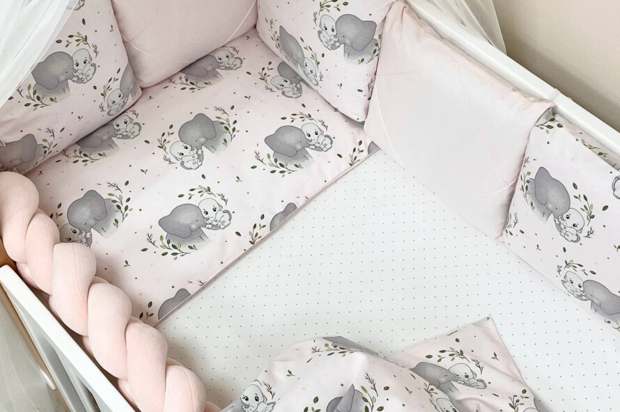 Комплект постільної білизни Happy night Слоники (рожевий)