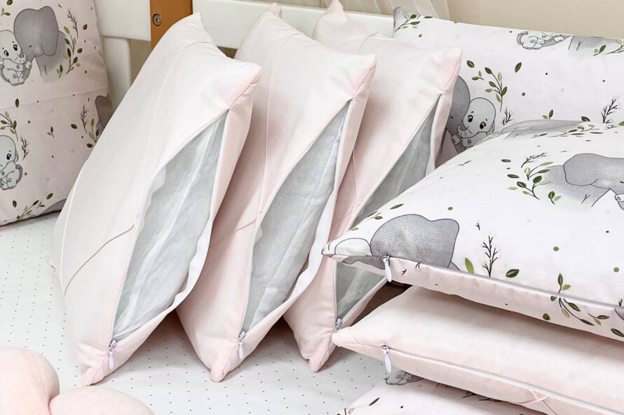 Комплект постільної білизни Happy night Слоники (рожевий)