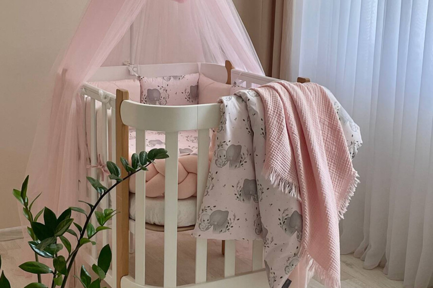 Комплект постільної білизни Happy night Слоники (рожевий)