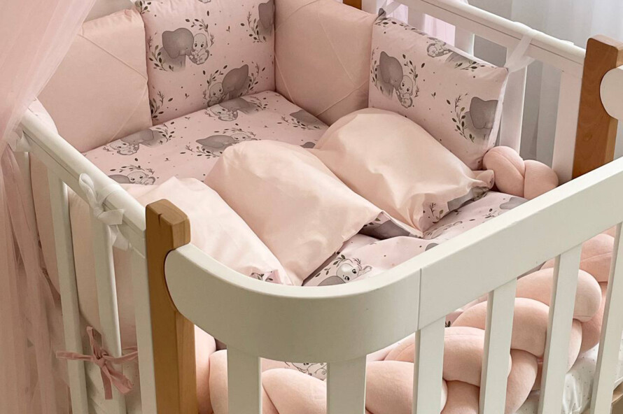 Комплект постільної білизни Happy night Слоники (рожевий)