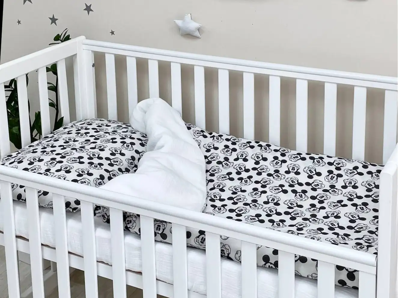 Комплект постельного белья муслин Микки