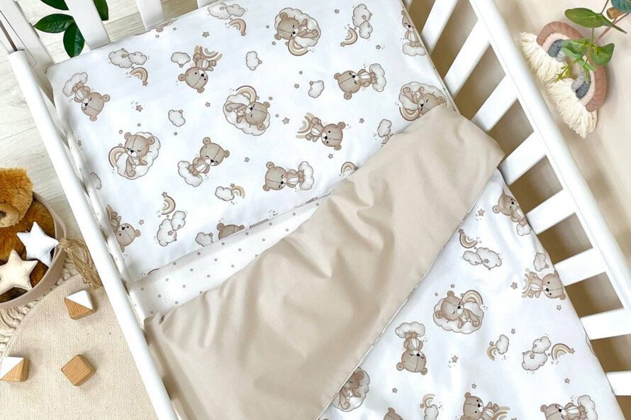 Комплект постельного белья Baby Mix Мишка на радуге