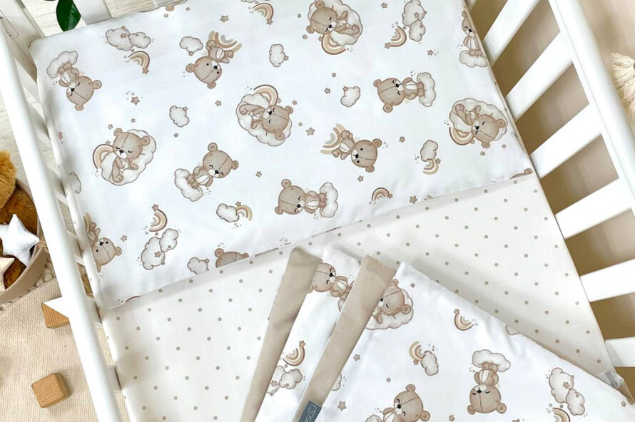 Комплект постельного белья Baby Mix Мишка на радуге