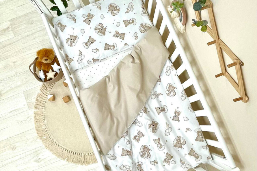 Комплект постельного белья Baby Mix Мишка на радуге