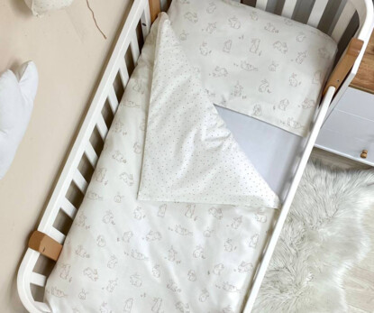 Комплект постельного белья Baby Mix Зайчики бежевые