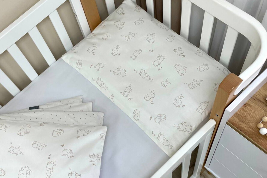 Комплект постельного белья Baby Mix Зайчики бежевые
