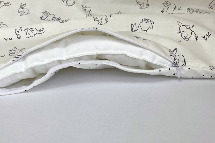 Комплект постельного белья Baby Mix Зайчики белый
