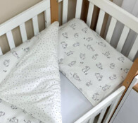 Комплект постельного белья Baby Mix Зайчики белый