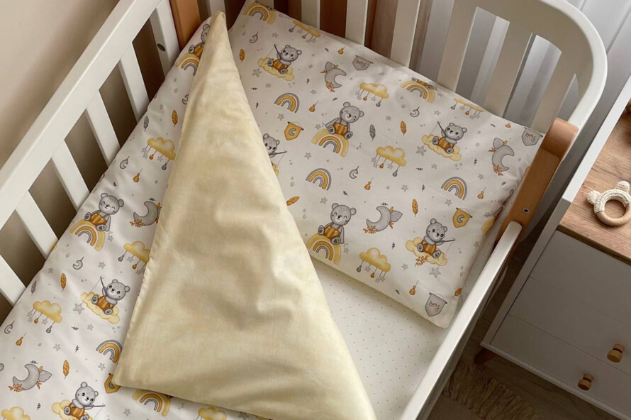 Комплект постельного белья Baby Mix Мишка boy желтый