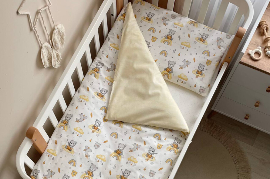 Комплект постельного белья Baby Mix Мишка boy желтый