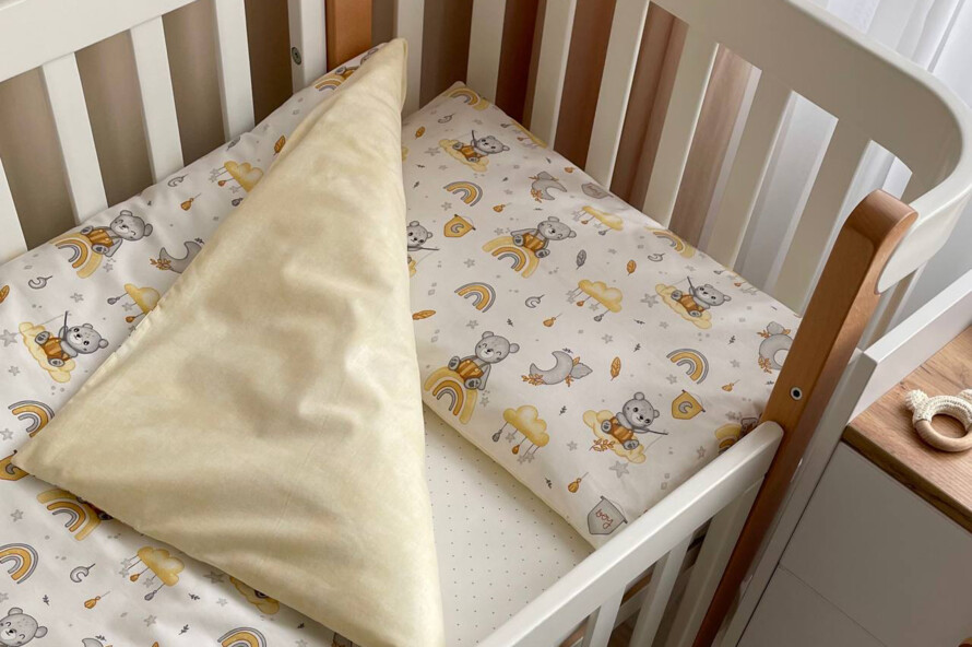 Комплект постельного белья Baby Mix Мишка boy желтый