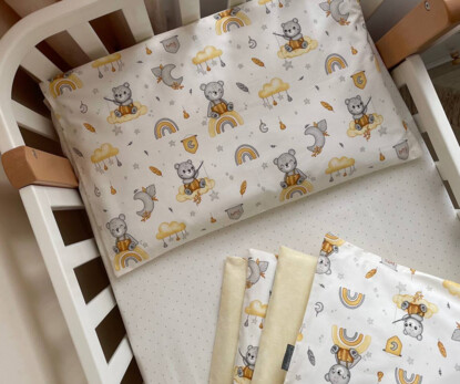 Комплект постельного белья Baby Mix Мишка boy желтый