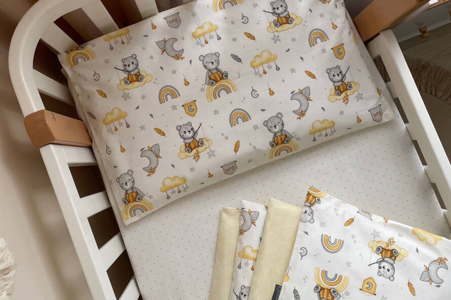 Комплект постельного белья Baby Mix Мишка boy желтый