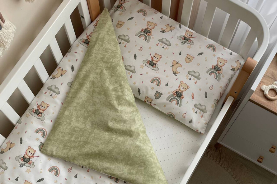 Комплект постельного белья Baby Mix Мишка boy мята