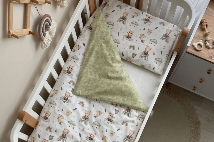 Комплект постельного белья Baby Mix Мишка boy мята