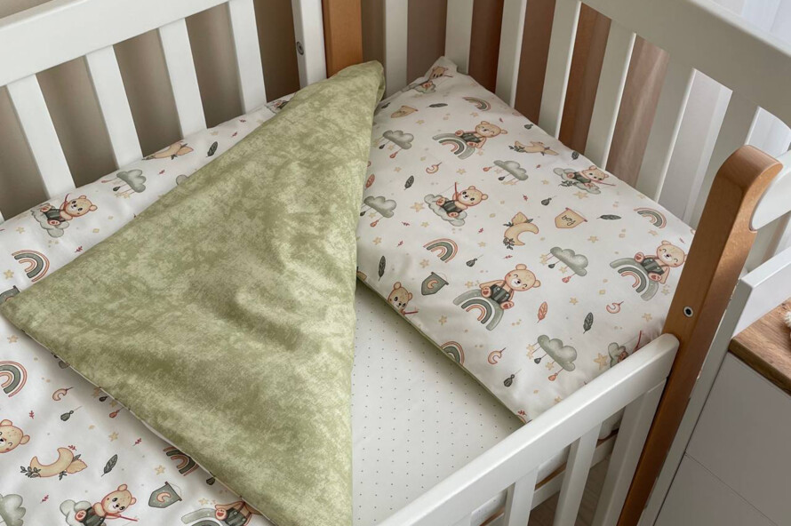 Комплект постельного белья Baby Mix Мишка boy мята