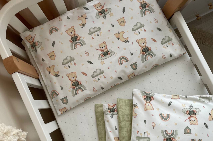 Комплект постельного белья Baby Mix Мишка boy мята