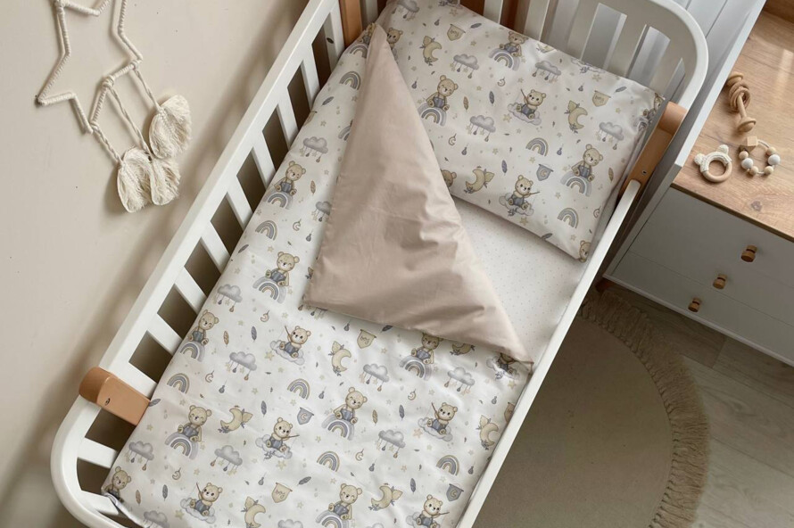 Комплект постельного белья Baby Mix Мишка boy синий