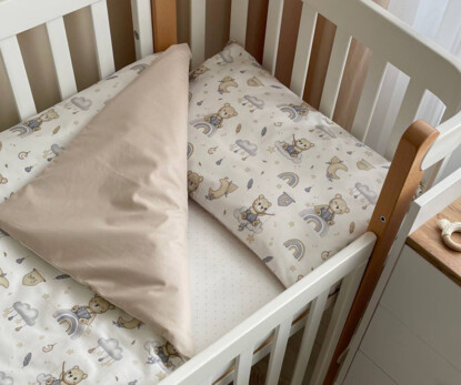 Комплект постельного белья Baby Mix Мишка boy синий