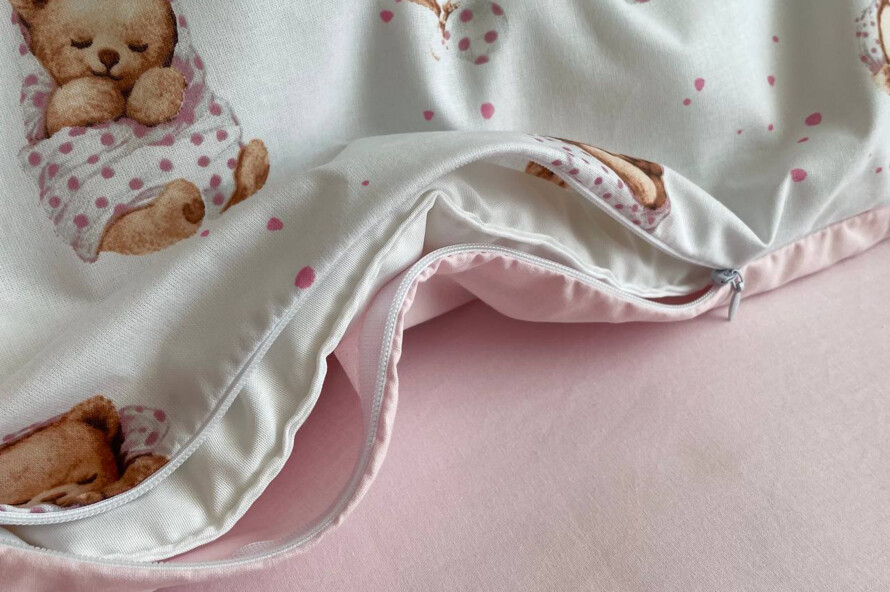 Комплект постельного белья Baby Mix Мишка в одеяле на белом