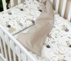 Комплект постельного белья Baby Mix Зайцы на лесенке бежевый