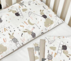 Комплект постельного белья Baby Mix Зайцы на лесенке бежевый